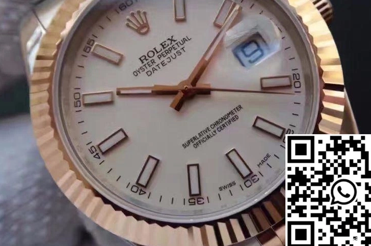 126333-006 41 Rolex White Dial Datejust 1115